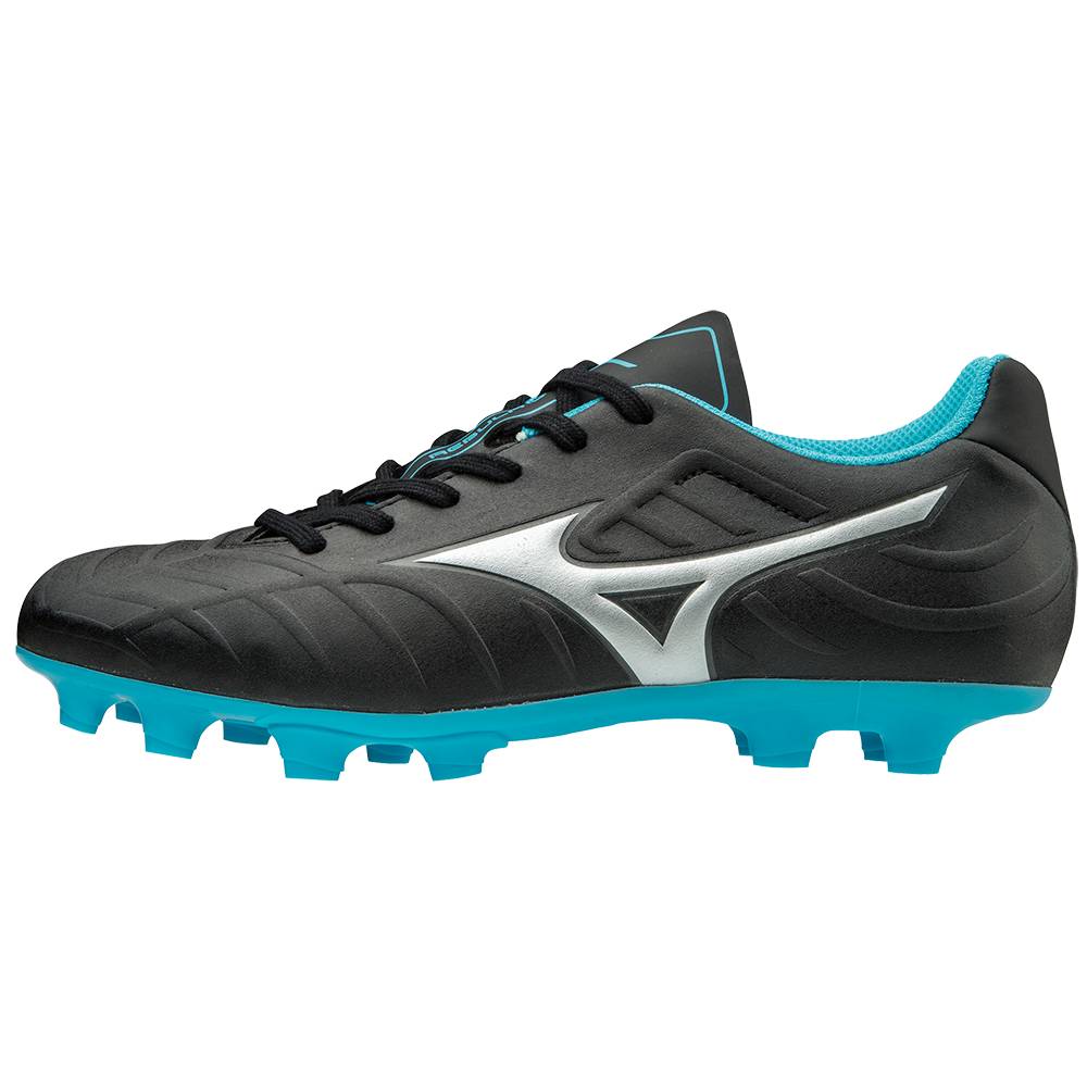 Mizuno Women's Rebula V3 Soccer Cleats Black/Blue Turquoise (540174-OPB)